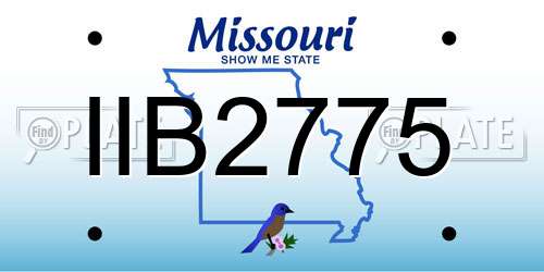 IIB2775 Missouri License Plate