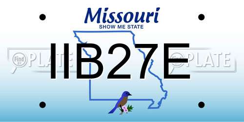 IIB27E Missouri License Plate