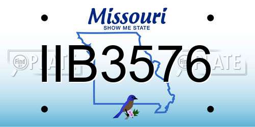 IIB3576 Missouri License Plate