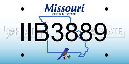 IIB3889 Missouri License Plate