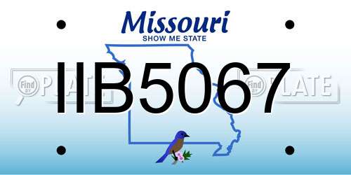 IIB5067 Missouri License Plate