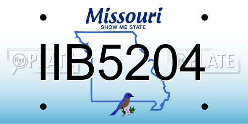 IIB5204 Missouri License Plate
