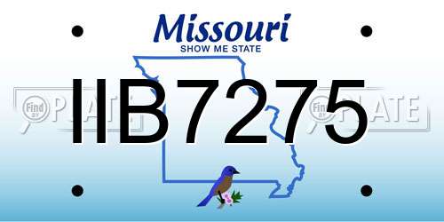 IIB7275 Missouri License Plate