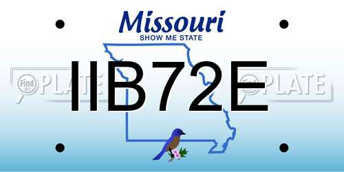 IIB72E Missouri License Plate