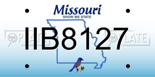 IIB8127 Missouri License Plate