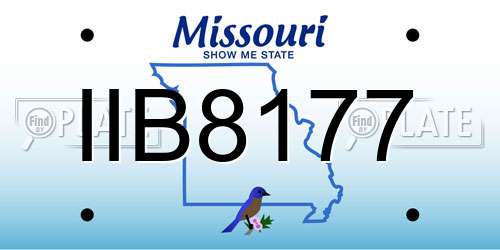 IIB8177 Missouri License Plate