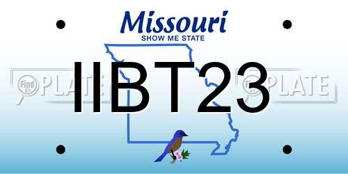 IIBT23 Missouri License Plate