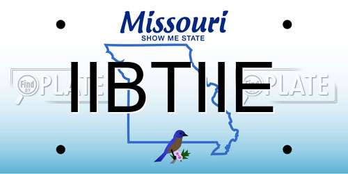IIBTIIE Missouri License Plate