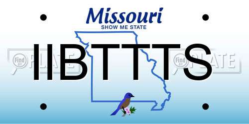 IIBTTTS Missouri License Plate