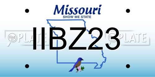 IIBZ23 Missouri License Plate