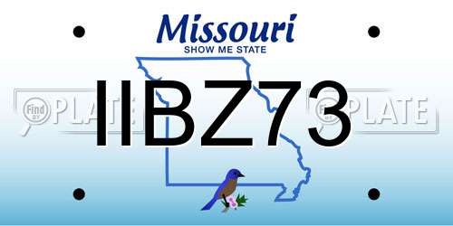 IIBZ73 Missouri License Plate