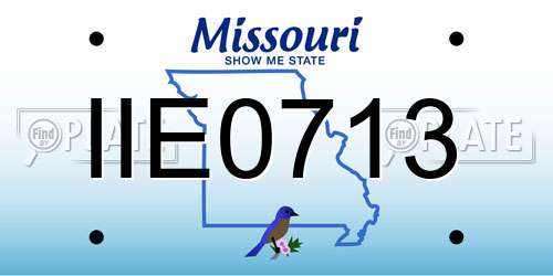 IIE0713 Missouri License Plate