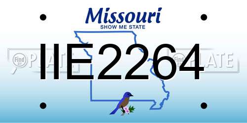 IIE2264 Missouri License Plate