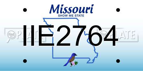 IIE2764 Missouri License Plate