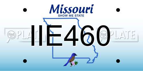 IIE460 Missouri License Plate