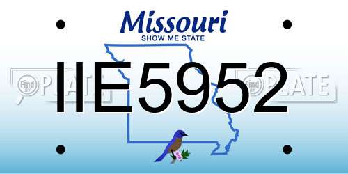 IIE5952 Missouri License Plate