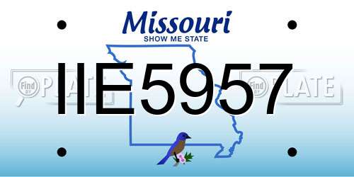 IIE5957 Missouri License Plate