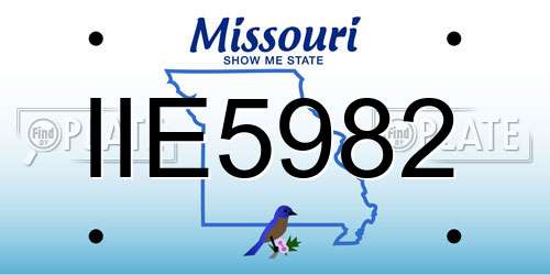 IIE5982 Missouri License Plate