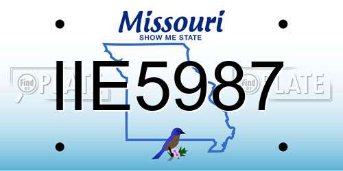 IIE5987 Missouri License Plate
