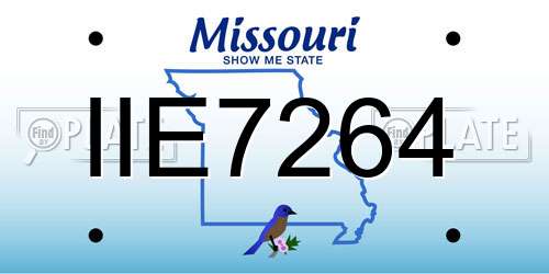 IIE7264 Missouri License Plate