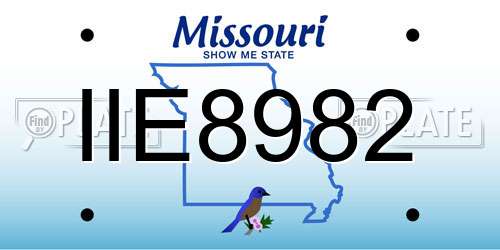 IIE8982 Missouri License Plate