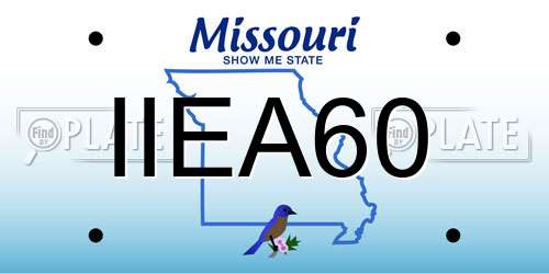 IIEA60 Missouri License Plate