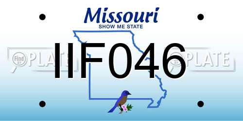 IIF046 Missouri License Plate