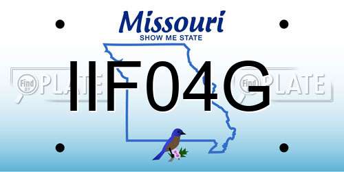 IIF04G Missouri License Plate