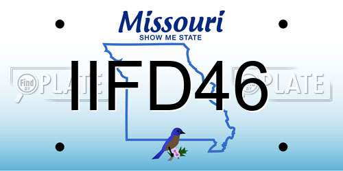 IIFD46 Missouri License Plate