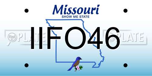 IIFO46 Missouri License Plate