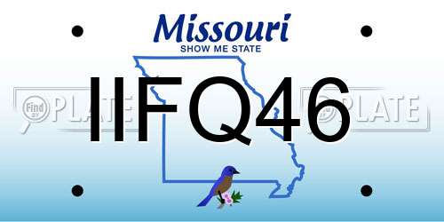 IIFQ46 Missouri License Plate
