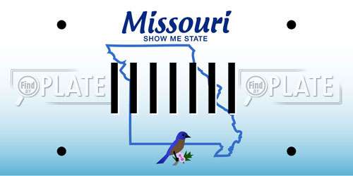 IIIIIII Missouri License Plate