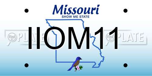 IIOM11 Missouri License Plate
