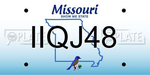 IIQJ48 Missouri License Plate