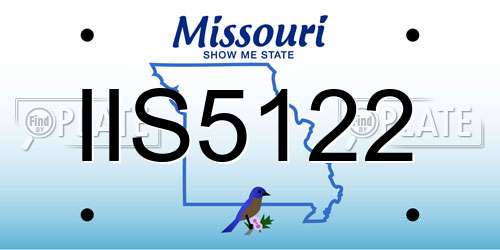 IIS5122 Missouri License Plate