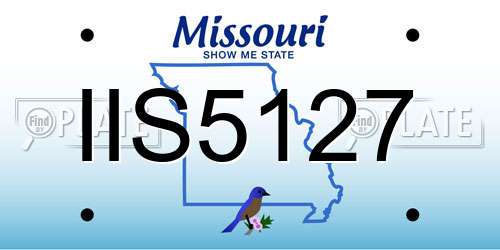 IIS5127 Missouri License Plate