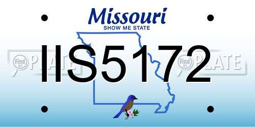 IIS5172 Missouri License Plate