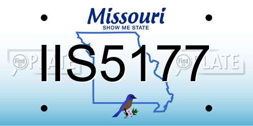 IIS5177 Missouri License Plate