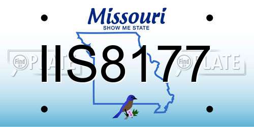 IIS8177 Missouri License Plate