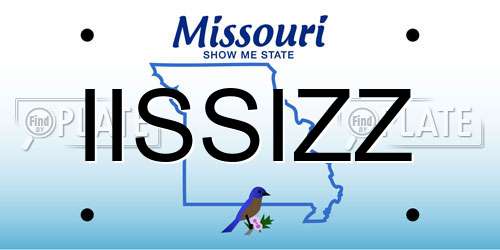 IISSIZZ Missouri License Plate