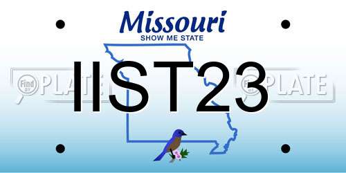 IIST23 Missouri License Plate