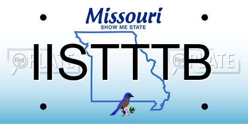 IISTTTB Missouri License Plate