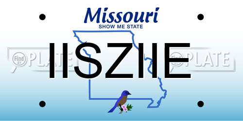 IISZIIE Missouri License Plate