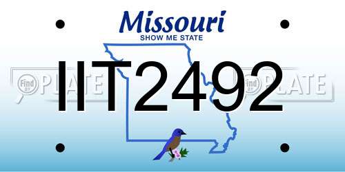 IIT2492 Missouri License Plate