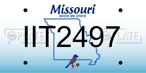 IIT2497 Missouri License Plate