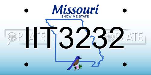 IIT3232 Missouri License Plate