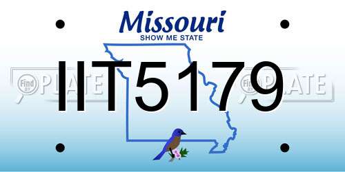 IIT5179 Missouri License Plate