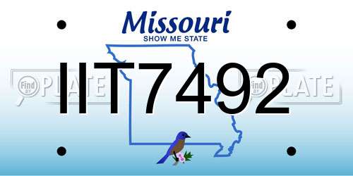 IIT7492 Missouri License Plate