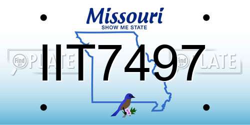 IIT7497 Missouri License Plate