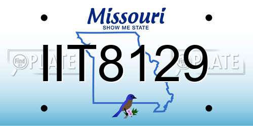 IIT8129 Missouri License Plate